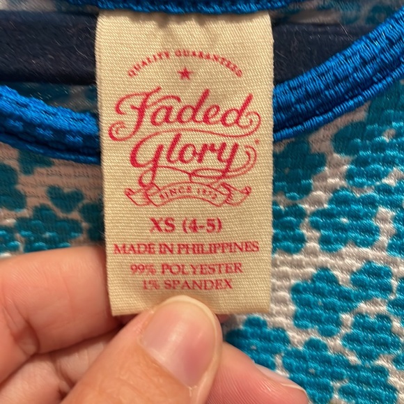 Faded Glory Summer Floral Dress, size 4-5 - Picture 3 of 3